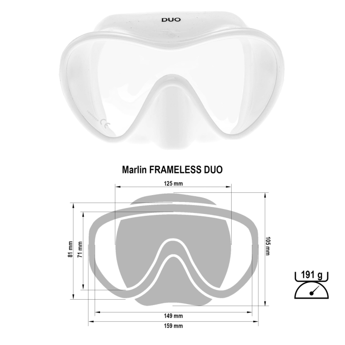 Маска Marlin Frameless Duo